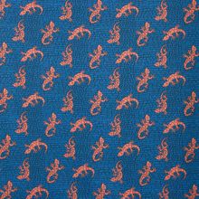 Blauwe french terry met hagedissen - "Lizards" van Käselotti